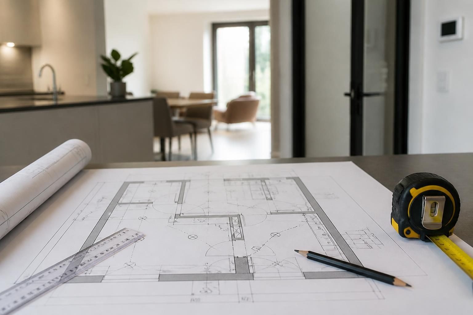 Plan de bâtiment utilisé comme base pour préparer un plan de position électrique