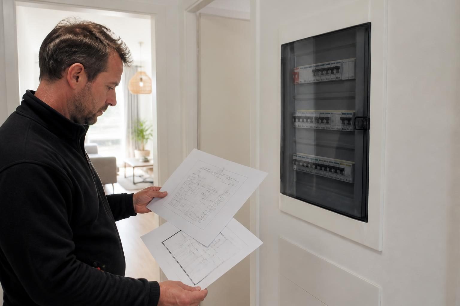 Controle van elektrische schema’s en identificatie van stroombanen vóór een AREI-inspectie