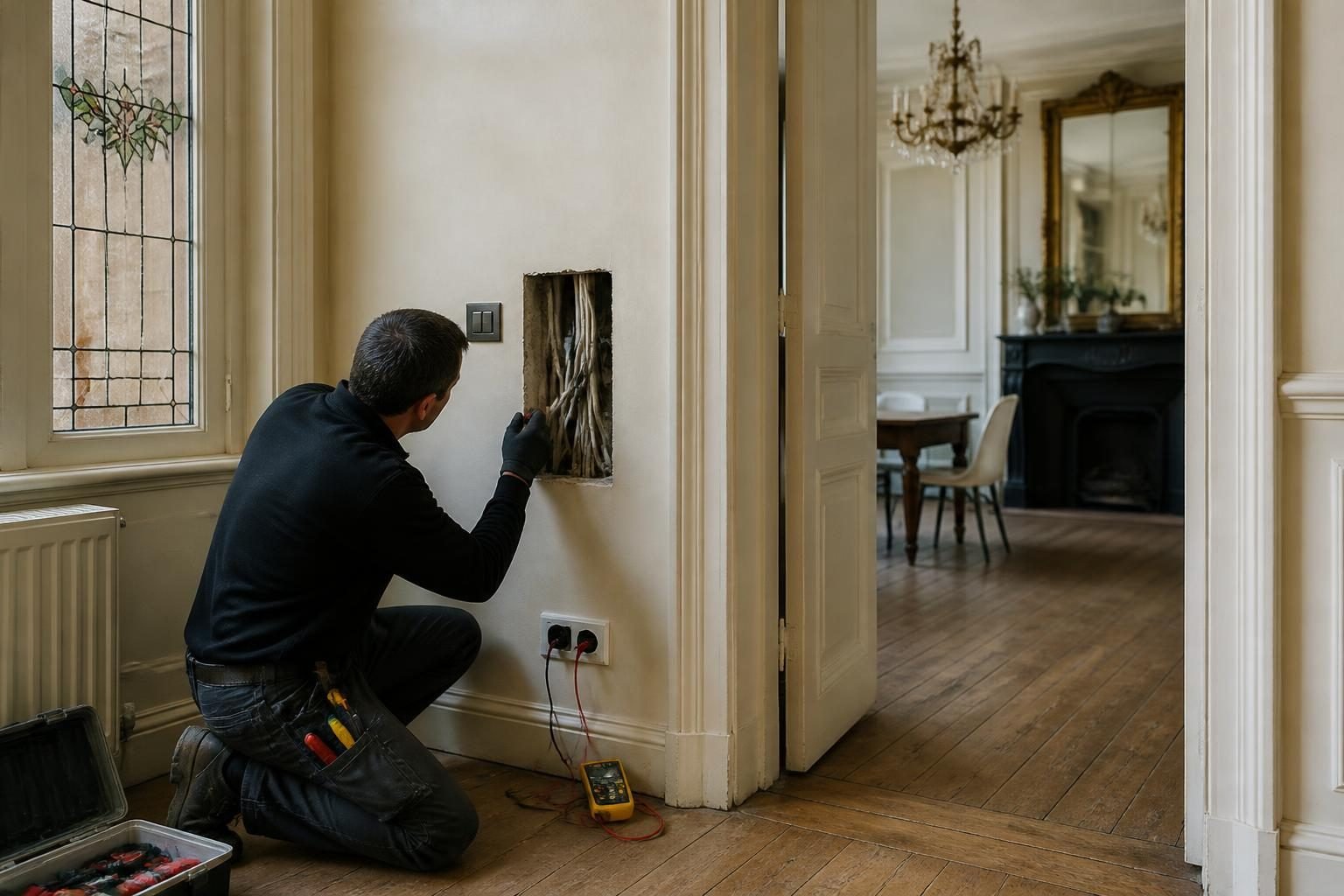 Diagnostic d’une installation électrique ancienne dans une maison bruxelloise
